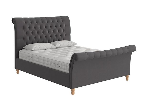 Evie Bed Frame  Double  Sanderson Coal | Bed Sava