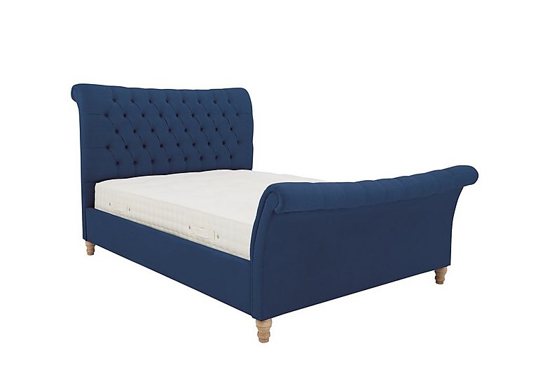 Evie Bed Frame - Small Double - Velvet Navy