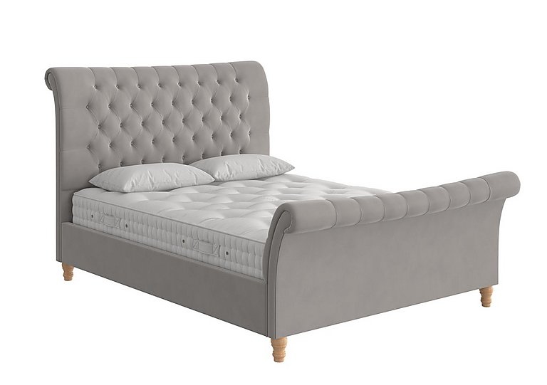 Evie Bed Frame - Double - Velvet Slate