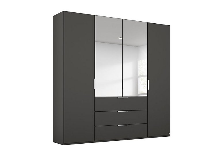 Rauch - Formes Decor 4 Door Combo Hinged Wardrobe with 2 Mirrors and Drawers