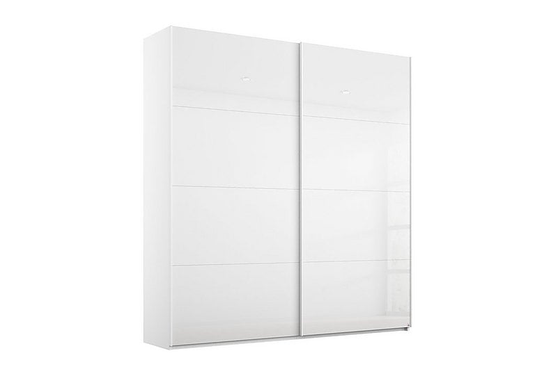Rauch - Formes Glass 2 Door Slider Wardrobe - White/White Front