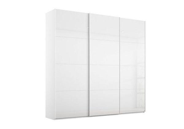 Rauch  Formes Glass 3 Door Sliding Wardrobe  WhiteWhite Front | Bed Sava