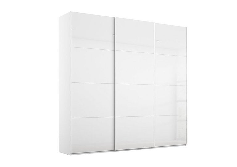 Rauch - Formes Glass 3 Door Sliding Wardrobe - White/White Front