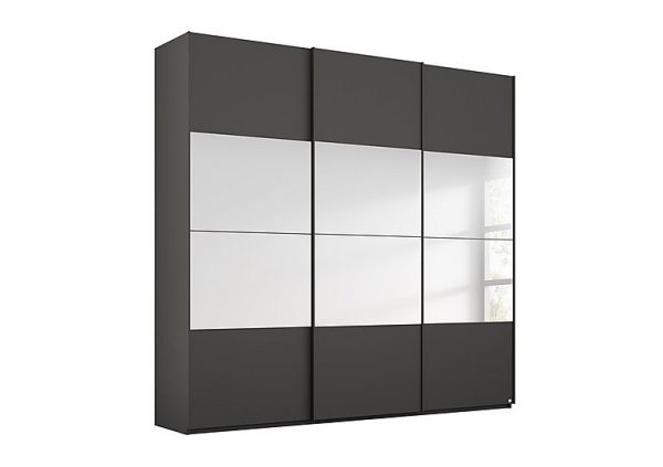 Rauch  Formes Decor 3 Door Sliding Wardrobe with Horizontal Mirrors | Bed Sava
