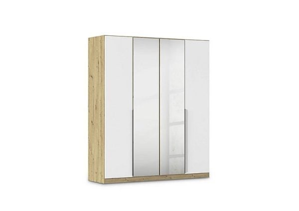 Rauch  Freja 181cm 4 Door Hinged Decor Wardrobe With Mirror Doors  Alpine White | Bed Sava