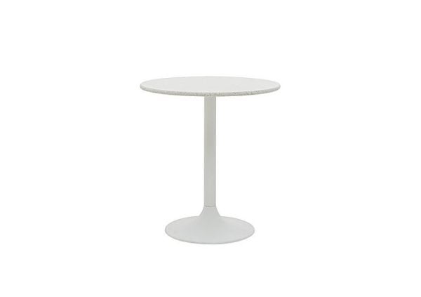 Genoa Round Dining Table  110 cm  Starlight White Quartz | Bed Sava