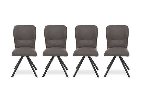Bodahl  Loki Set of 4 Swivel Dining Chairs | Bed Sava