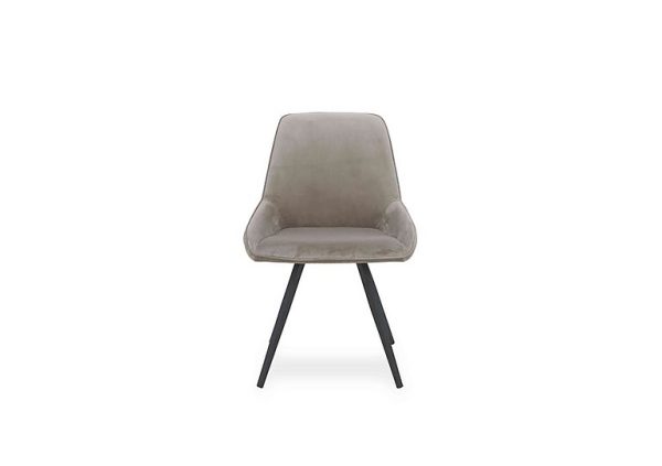 Saigon Taupe Velvet Dining Chair | Bed Sava