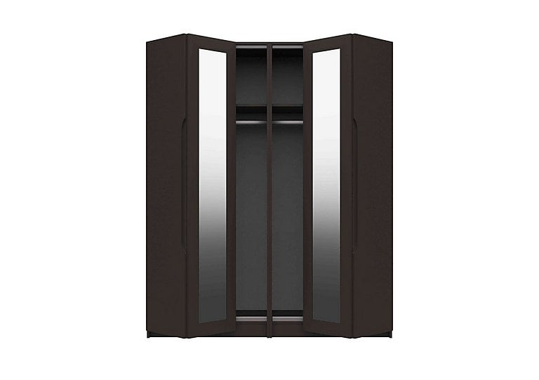 London Bedrooms  St Pancras 4 Door Bifold Wardrobe  Graphite | Bed Sava