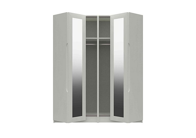 London Bedrooms  St Pancras 4 Door Bifold Wardrobe  White | Bed Sava