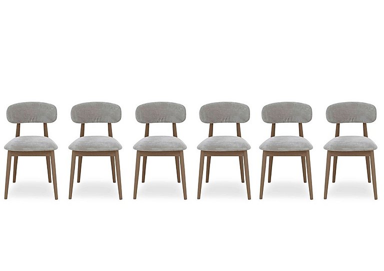 Stockholm Set of 6 Wooden Dining Chairs - Dark Oak