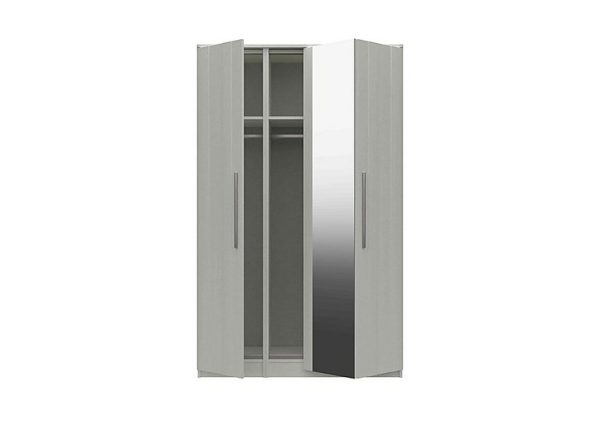 London Bedrooms  Victoria 3 Door Bifold Wardrobe with Mirror  White | Bed Sava