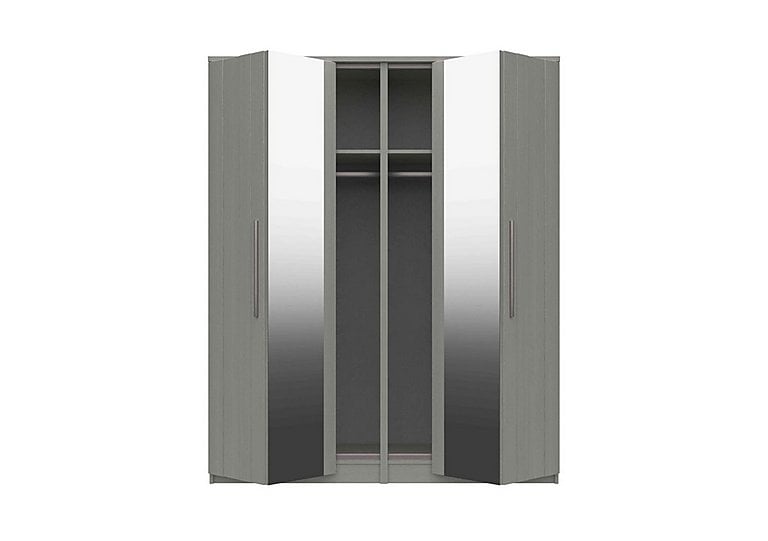 London Bedrooms  Victoria 4 Door Bifold Wardrobe with Mirrors | Bed Sava