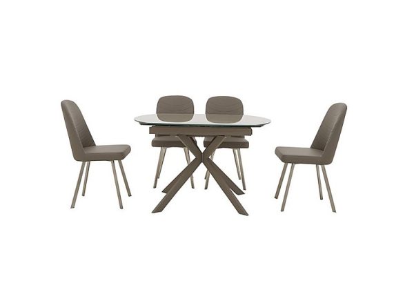 Wizard Extending Dining Table and 4 Chairs  Cappuccino | Bed Sava