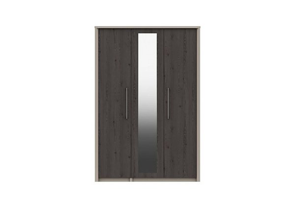 London Bedrooms  Paddington 3 Door Wardrobe with Mirror  Anthracite | Bed Sava