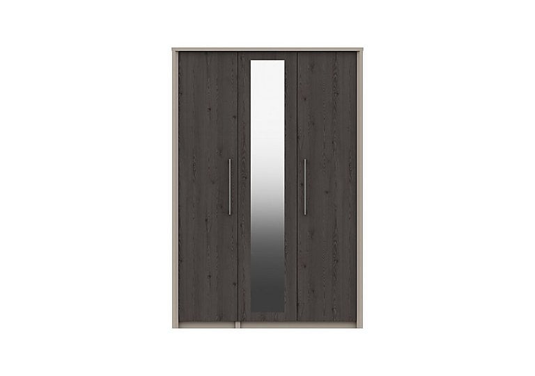 London Bedrooms  Paddington 3 Door Wardrobe with Mirror  Anthracite | Bed Sava