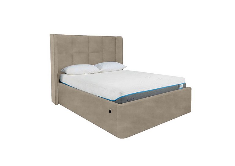 Shiva Electric Ottoman Bed Frame - Double - Savannah Mocha