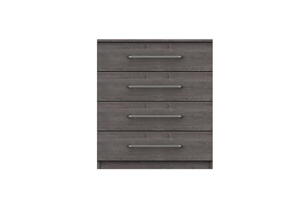 London Bedroomsfriars 4 Drawer Chest  Dark Grey Oak | Bed Sava