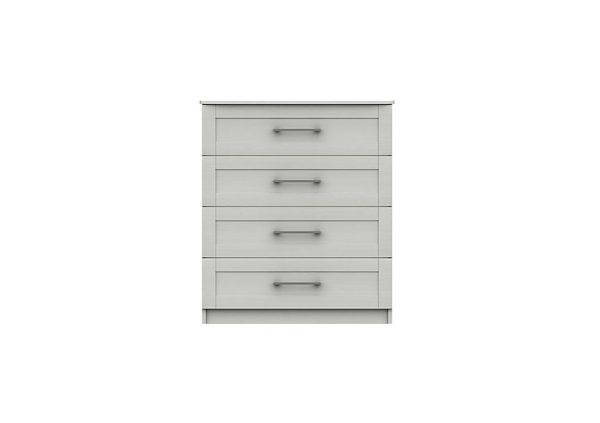 London Bedrooms  Fenchurch 4 Drawer Chest  White | Bed Sava