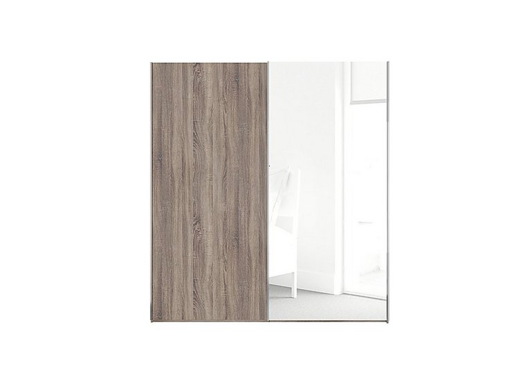 Wiemann - Oxford 2 Door Sliding 200 cm Wardrobe with Mirror - Rustic Oak