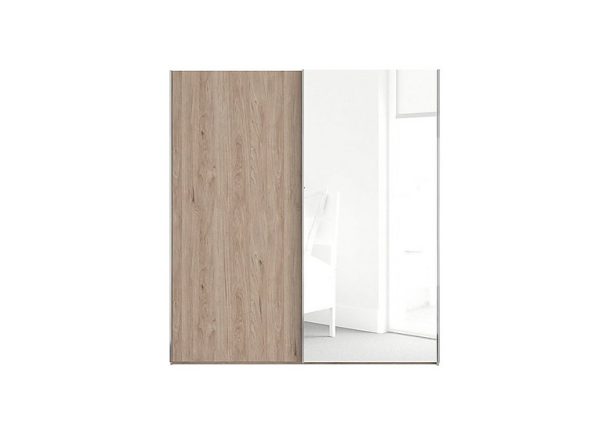 Wiemann  Oxford 2 Door Sliding 200 cm Wardrobe with Mirror  Holm Oak | Bed Sava