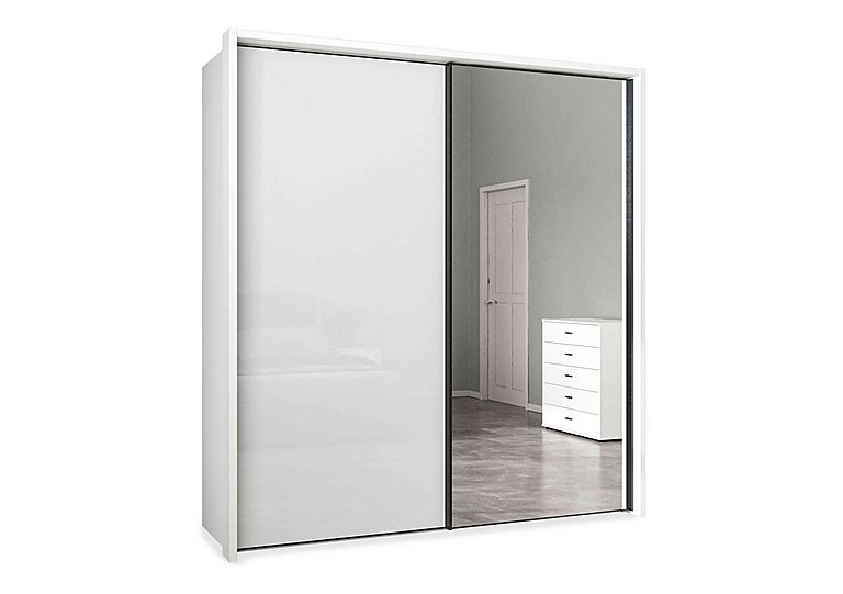 Wiemann - Dallas 210cm 2 Door Sliding Glass Wardrobe with Mirror Door