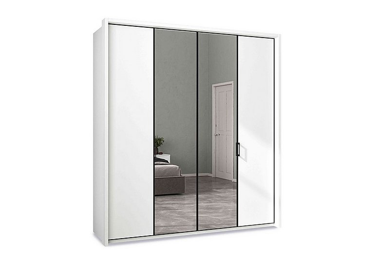 Wiemann - Dallas 207cm 4 Door Hinged Wardrobe with 2 Mirror Doors