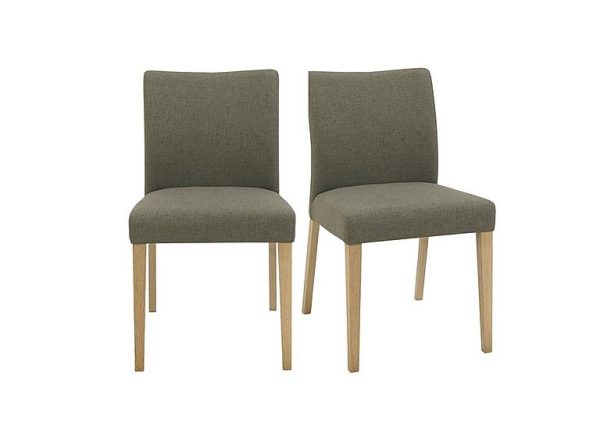 Duplex Pair of Upholstered Dining Chairs  Black  Gold | Bed Sava