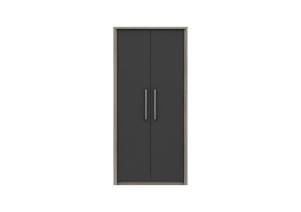 London Bedrooms  Euston 2 Door Wardrobe  Grey | Bed Sava