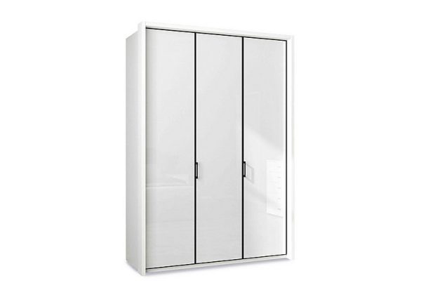 Wiemann  Dallas 157cm 3 Door Hinged Glass Wardrobe | Bed Sava