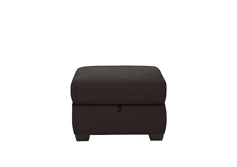 Optimus NC Leather Storage Footstool