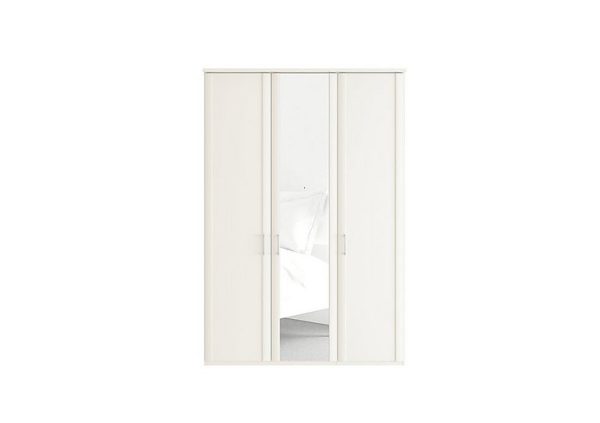 Wiemann  Oxford 3 Door Hinged Wardrobe with Mirror  White | Bed Sava