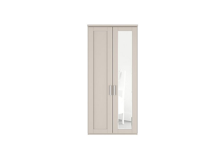Wiemann - Kempton 2 Door Hinged Wardrobe with Right Door Mirror - Champagne