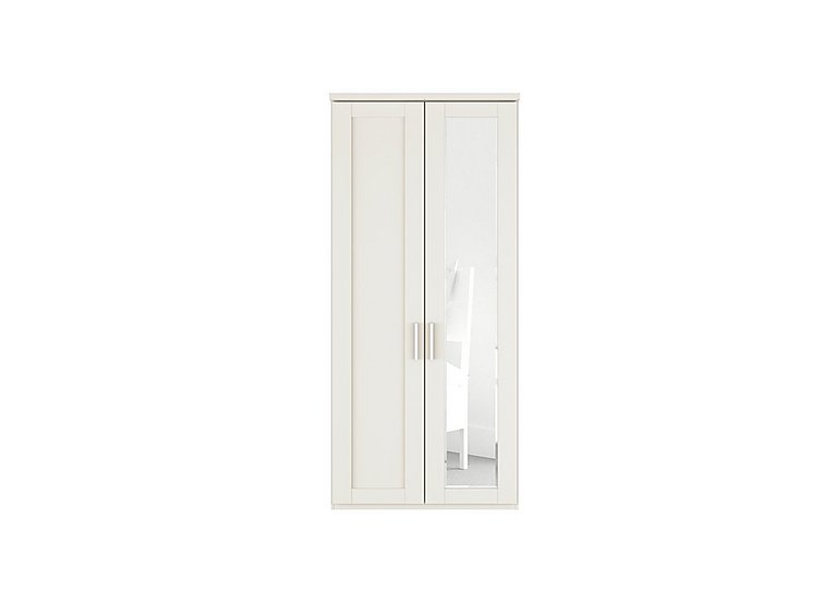 Wiemann - Kempton 2 Door Hinged Wardrobe with Right Door Mirror - White