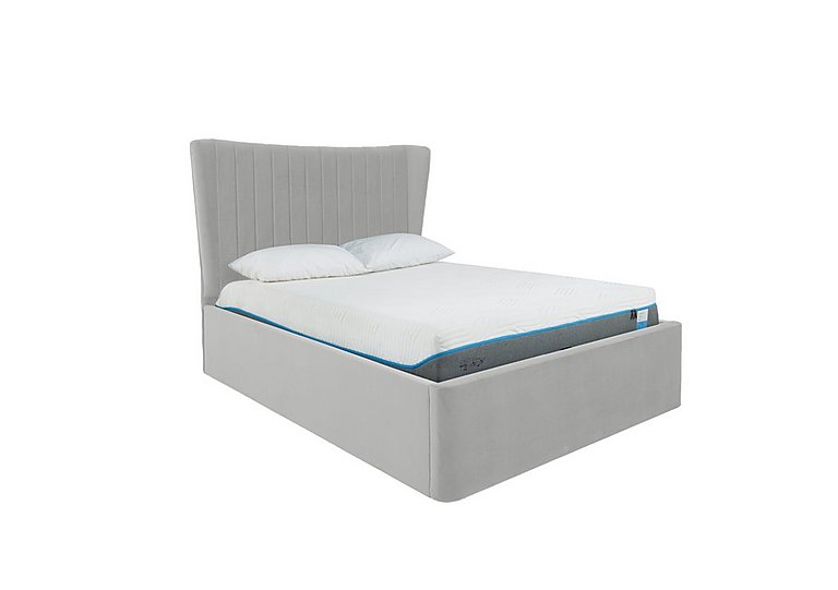 Roman Bed Frame - Double - Velvet Silver