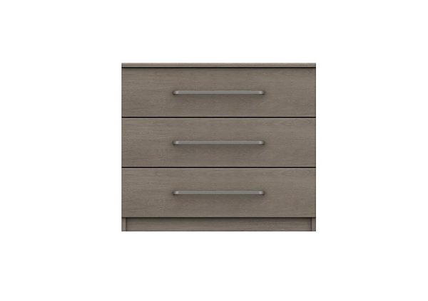 London Bedroomsfriars 3 Drawer Chest  Beige Grey Oak | Bed Sava