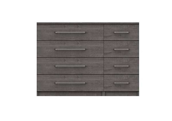 London Bedroomsfriars 8 Drawer Chest  Dark Grey Oak | Bed Sava