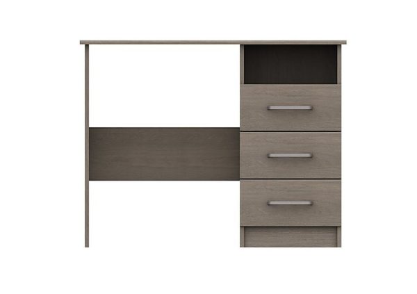 London Bedroomsfriars 3 Drawer Dressing Table  Beige Grey Oak | Bed Sava