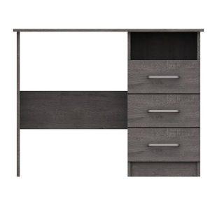 London Bedroomsfriars 3 Drawer Dressing Table  Dark Grey Oak | Bed Sava