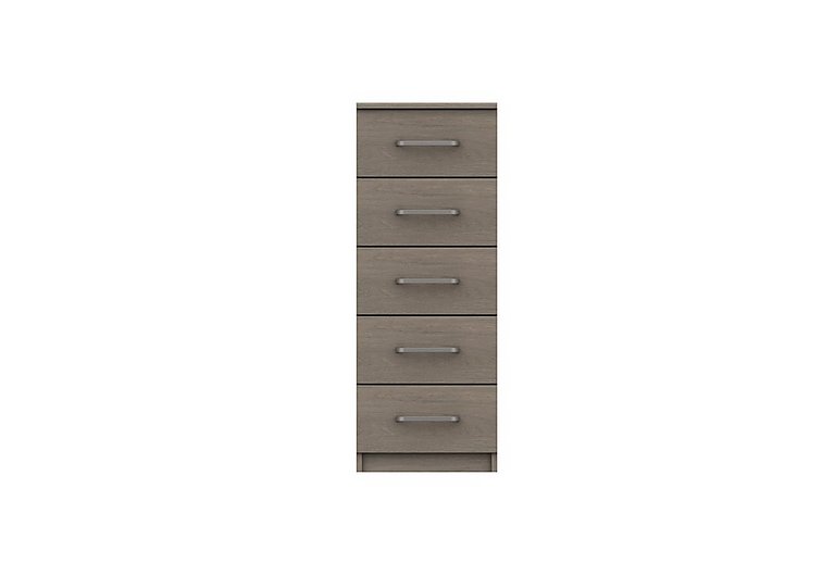 London Bedroomsfriars 5 Drawer Tall Chest - Beige Grey Oak