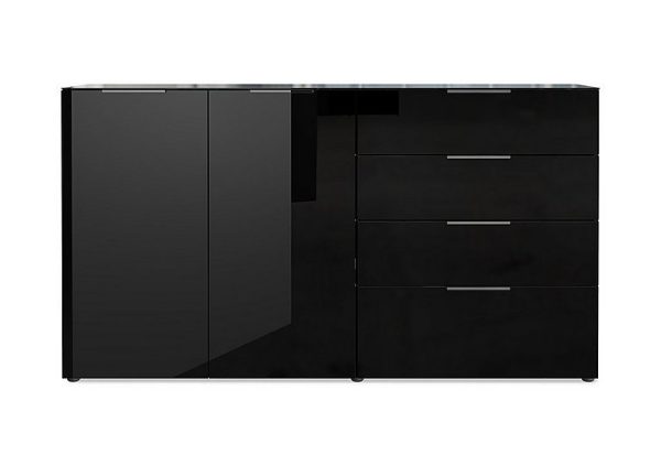 Clio Large Sideboard  Black | Bed Sava