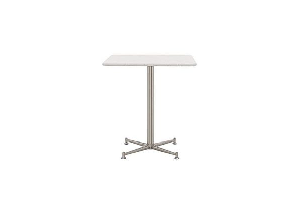 Cortina Square Dining Table  65 cm  Bianco Miami Quartz | Bed Sava
