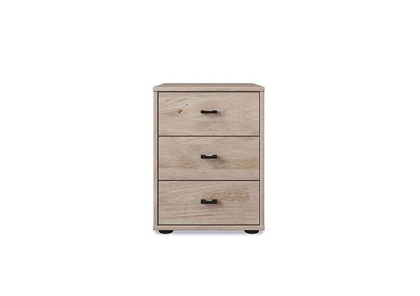 Wiemann  Dallas 40cm 3 Drawer Bedside Cabinet  Holm Oak | Bed Sava