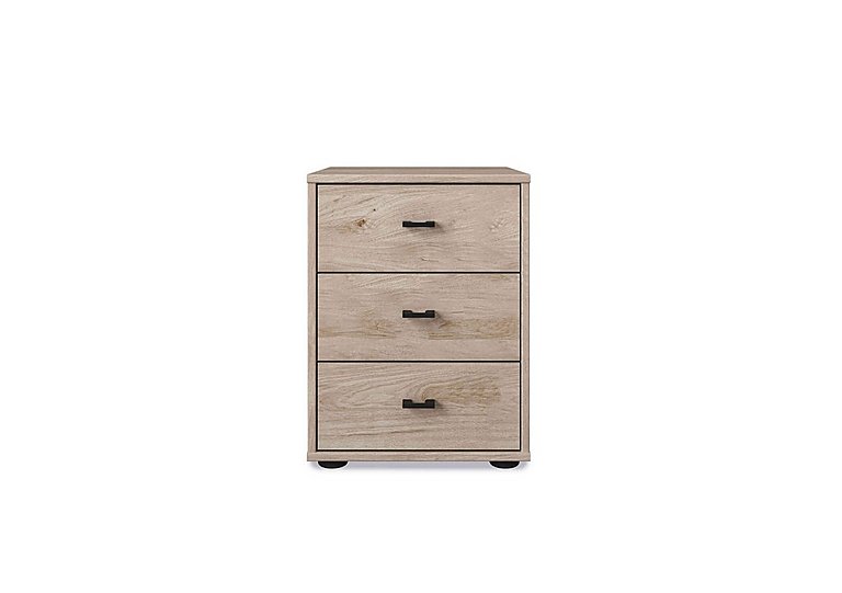 Wiemann - Dallas 40cm 3 Drawer Bedside Cabinet - Holm Oak