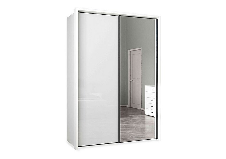 Wiemann - Dallas 160cm 2 Door Sliding Glass Wardrobe with Mirror Door