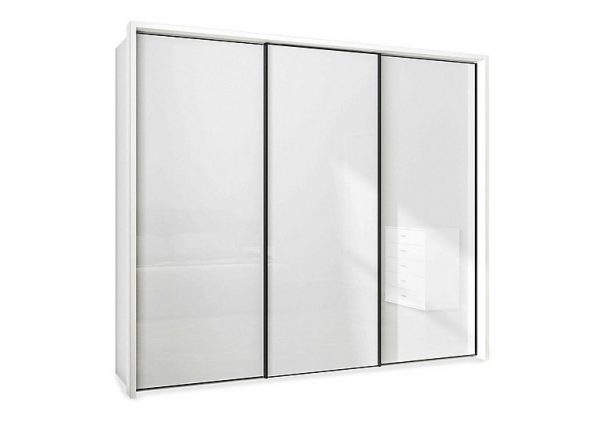 Wiemann  Dallas 260cm 3 Door Sliding Glass Wardrobe | Bed Sava