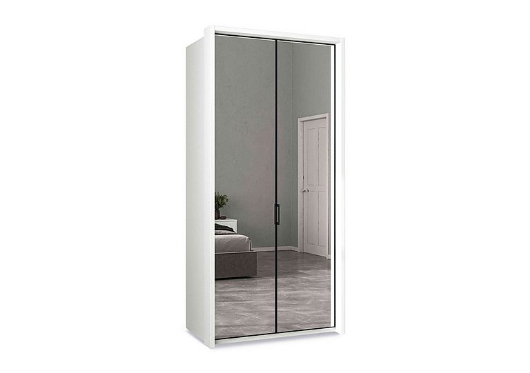 Wiemann - Dallas 107cm 2 Door Hinged Wardrobe with 2 Mirror Doors