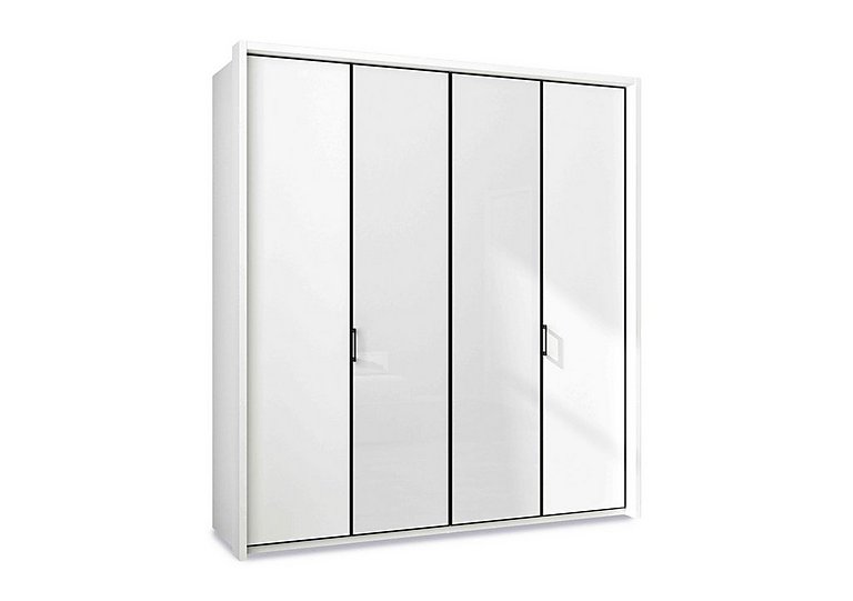 Wiemann - Dallas 207cm 4 Door Hinged Wardrobe with 2 Glass Doors
