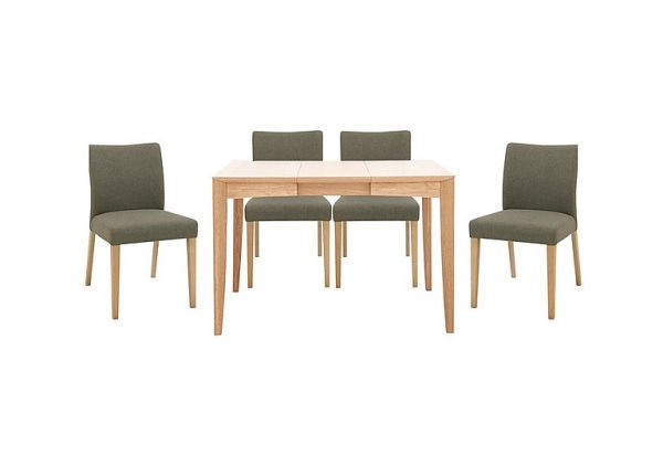 Duplex Small Extending Dining Table with 4 Upholstered Chairs  Black | Bed Sava