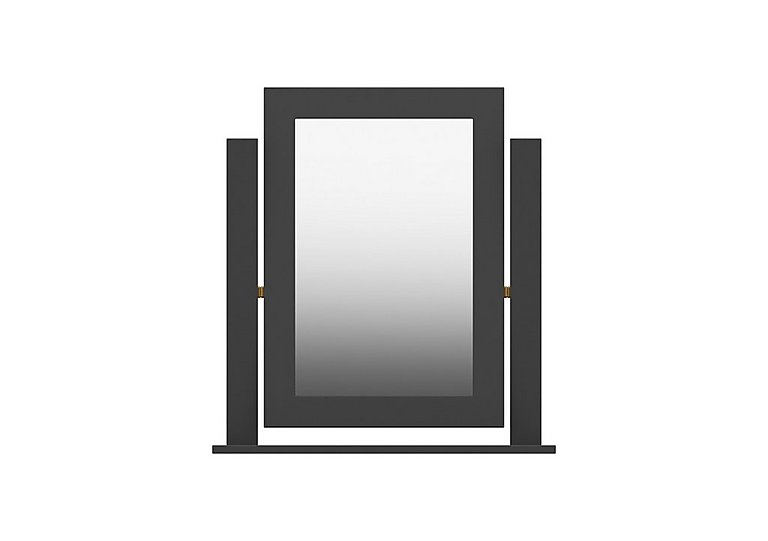 London Bedrooms - Euston Dressing Table Mirror - Grey Oak/Graphite Gloss